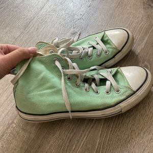 Mint Green Converse Size W 9